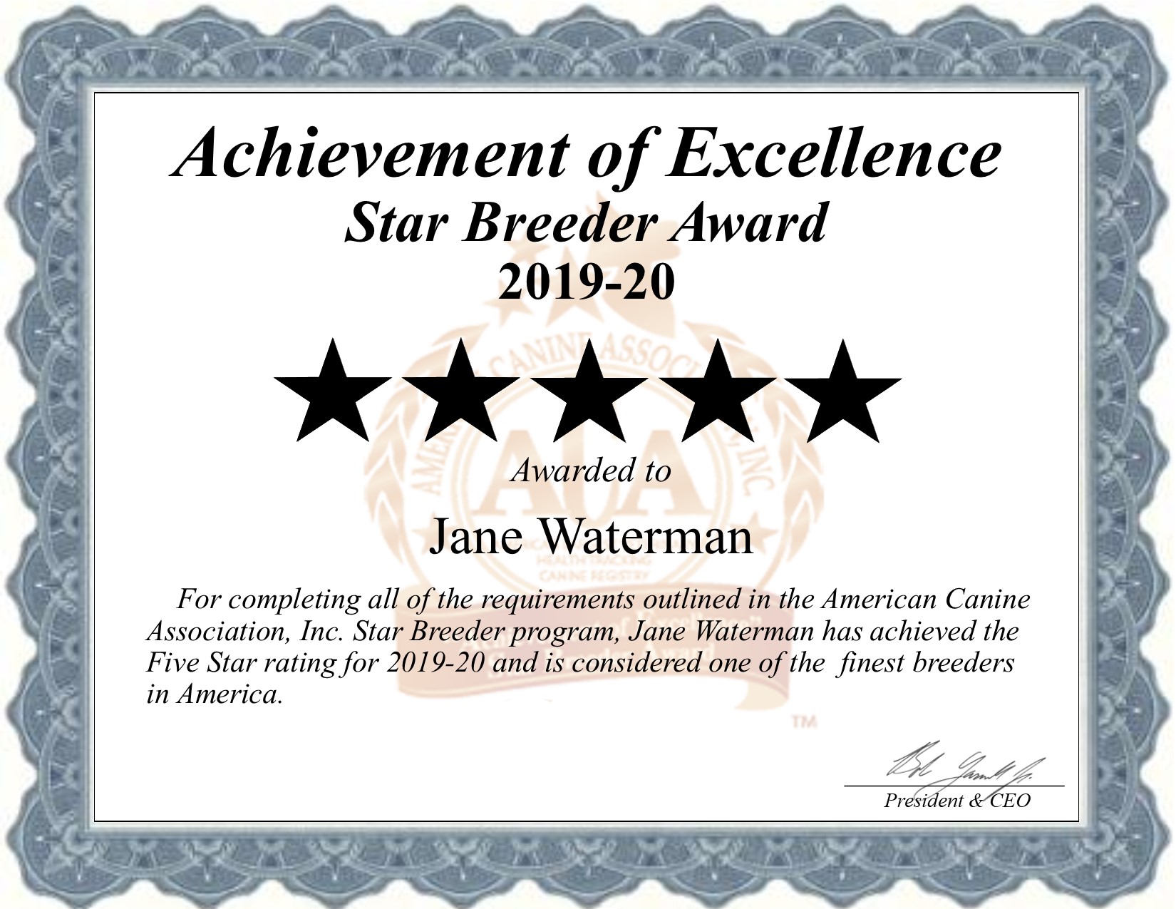 jane, waterman, dog, breeder, certiifcate, atwood, ks, kansas, jane-waterman, dog-breeder, dogbreeder, kennel, reviews, customer, star, starbreeder, 5, five, USDA, puppy, puppies, ACA, inspection, inspections, reports, mill, puppymill, mills